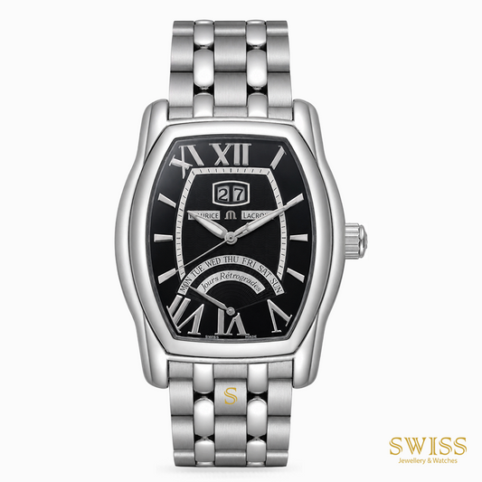 Maurice Lacroix Masterpiece Jours Rétrogrades Tonneau Black Dial