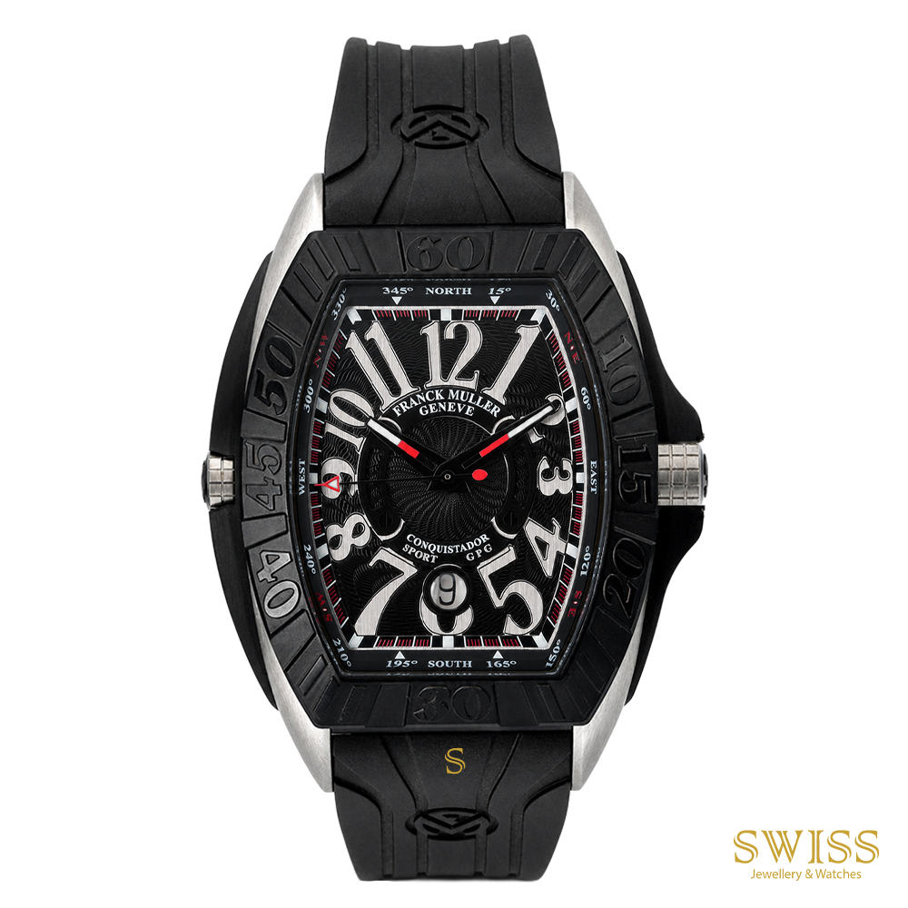 Franck Muller Conquistador Grand Prix Sport Automatic Watch Black Titanium