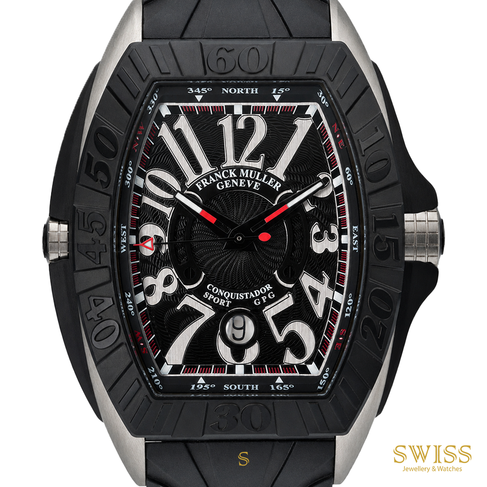 Franck Muller Conquistador Grand Prix Sport Automatic Watch Black Titanium