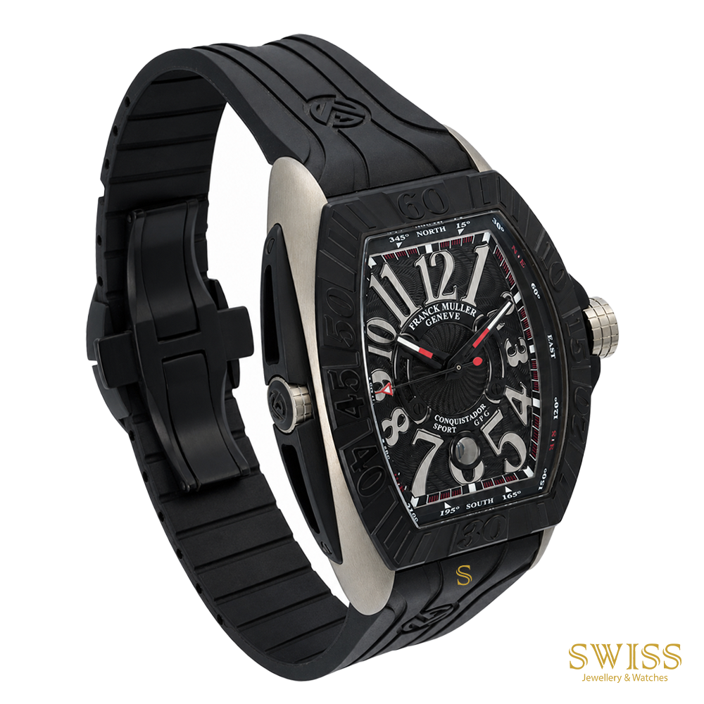Franck Muller Conquistador Grand Prix Sport Automatic Watch Black Titanium