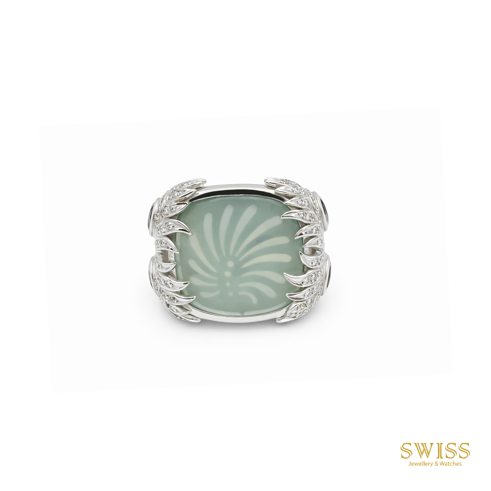 Carrera y Carrera Peacock Chalcedony Diamond Ring 1003636