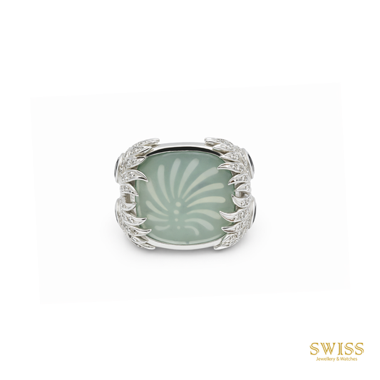 Carrera y Carrera Peacock Chalcedony Diamond Ring 1003636