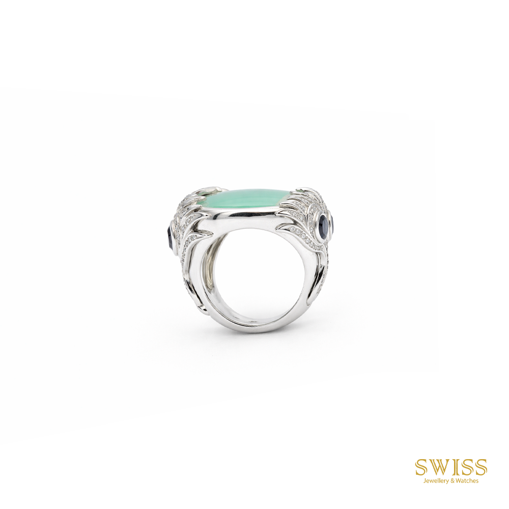 Carrera y Carrera Peacock Chalcedony Diamond Ring 1003636