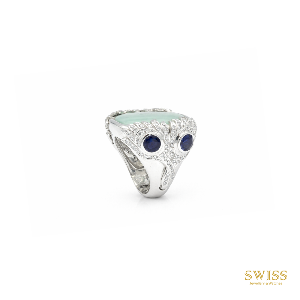 Carrera y Carrera Peacock Chalcedony Diamond Ring 1003636