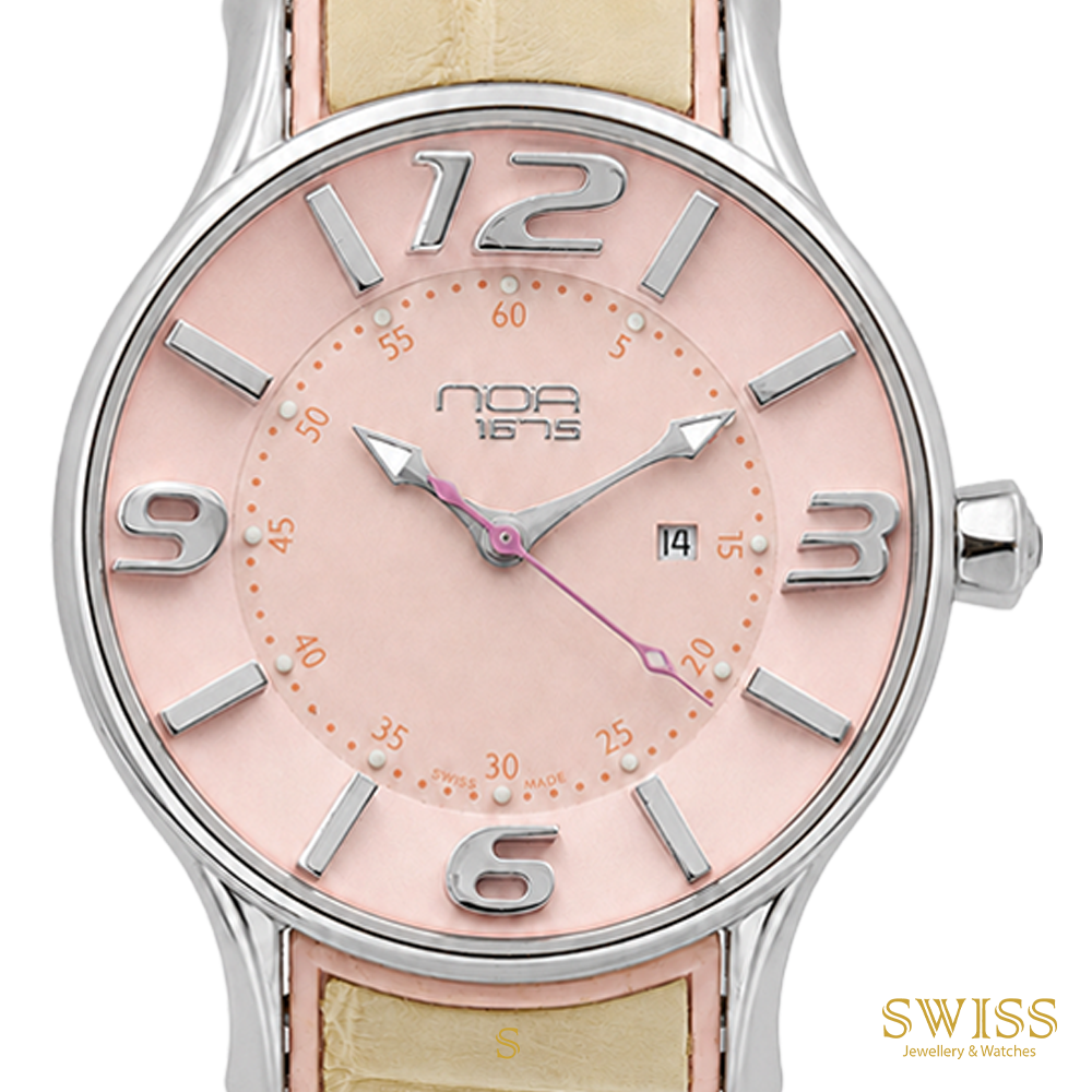 N.O.A. 1675 Lady Pink Dial Stainless Steel