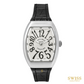 Franck Muller Vanguard Lady Quartz Stainless Steel Black Leather Watch