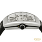 Franck Muller Vanguard Lady Quartz Stainless Steel Black Leather Watch