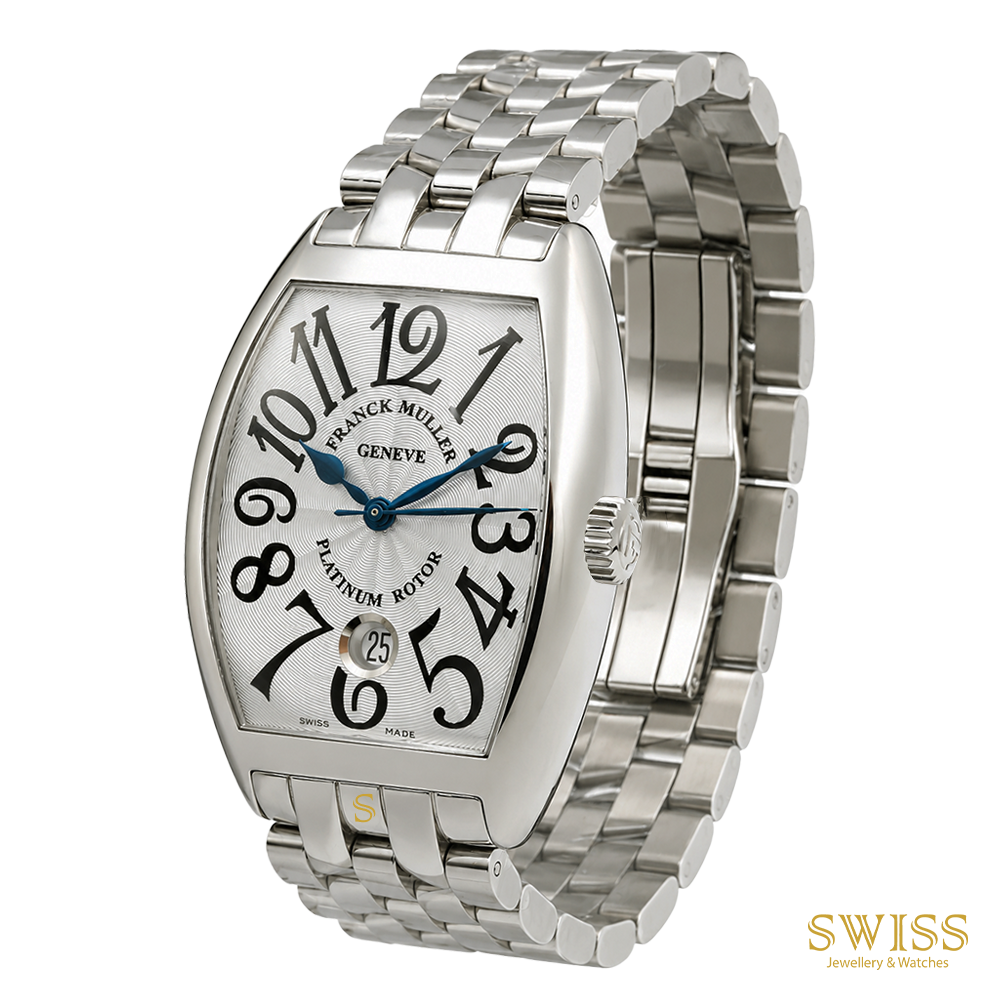 Franck Muller Cintrée Curvex Platinum Rotor Automatic Stainless Steel Bracelet
