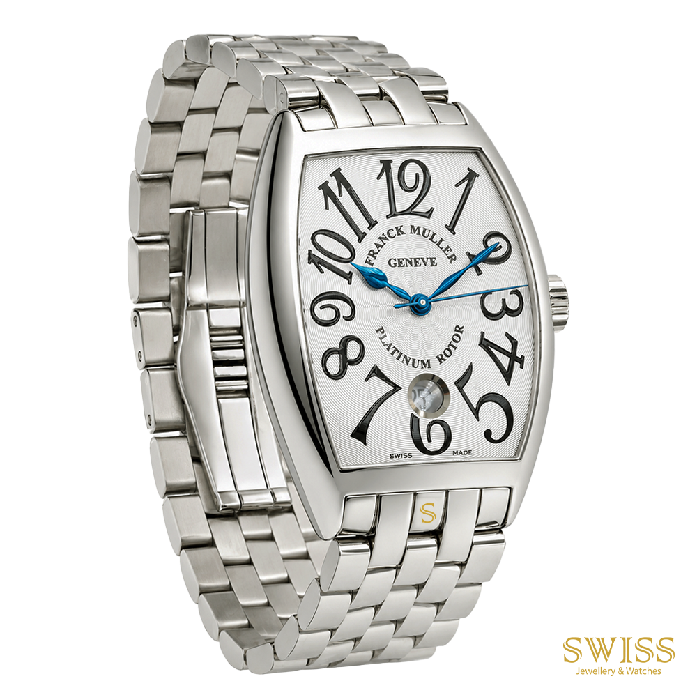 Franck Muller Cintrée Curvex Platinum Rotor Automatic Stainless Steel Bracelet