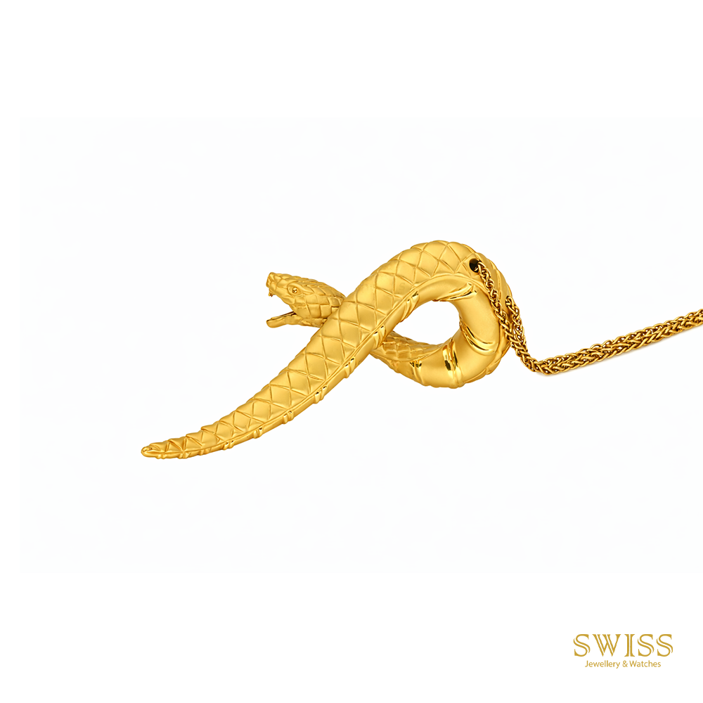 Carrera y Carrera Serpiente Gold Snake Necklace