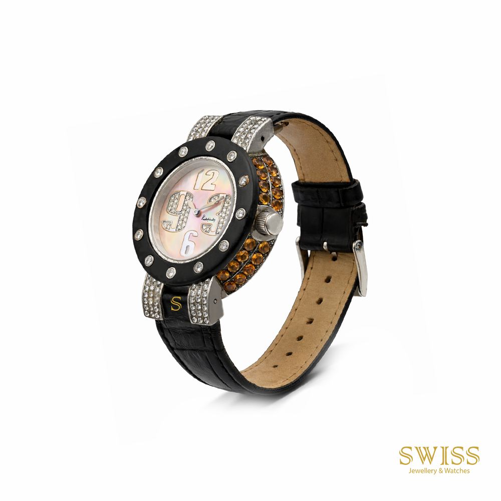 Kutchinsky Galactea Diamond & Citrine Statement Watch