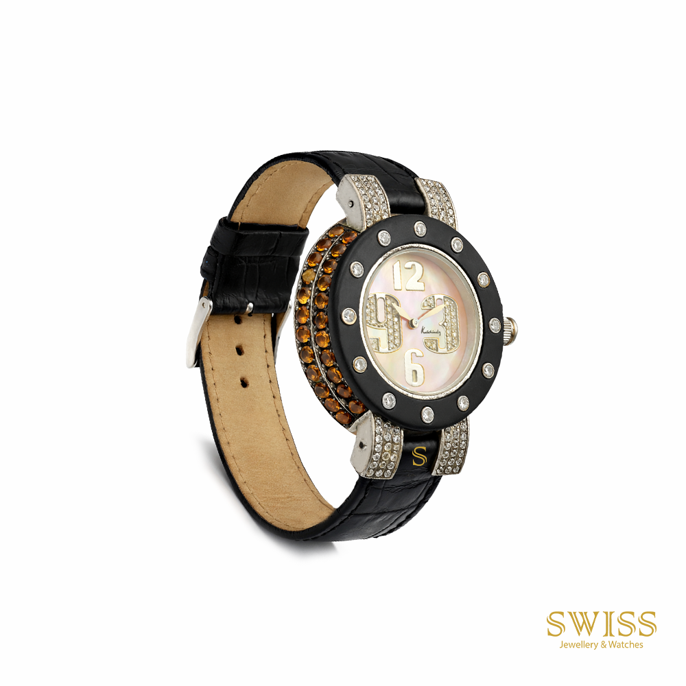 Kutchinsky Galactea Diamond & Citrine Statement Watch