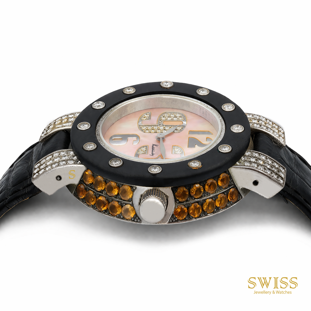 Kutchinsky Galactea Diamond & Citrine Statement Watch