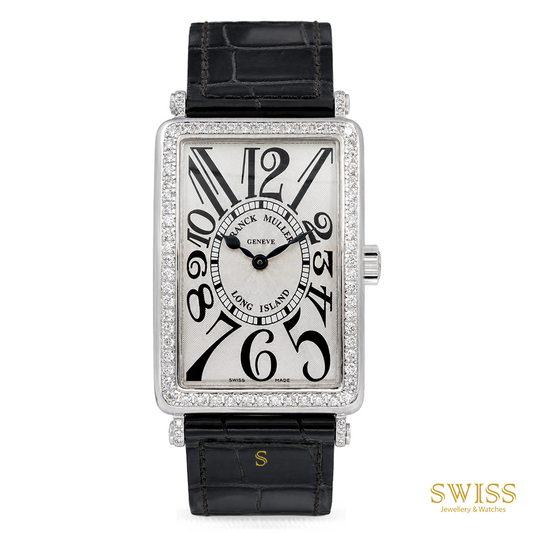 Franck Muller Long Island Diamond Bezel Silver Dial