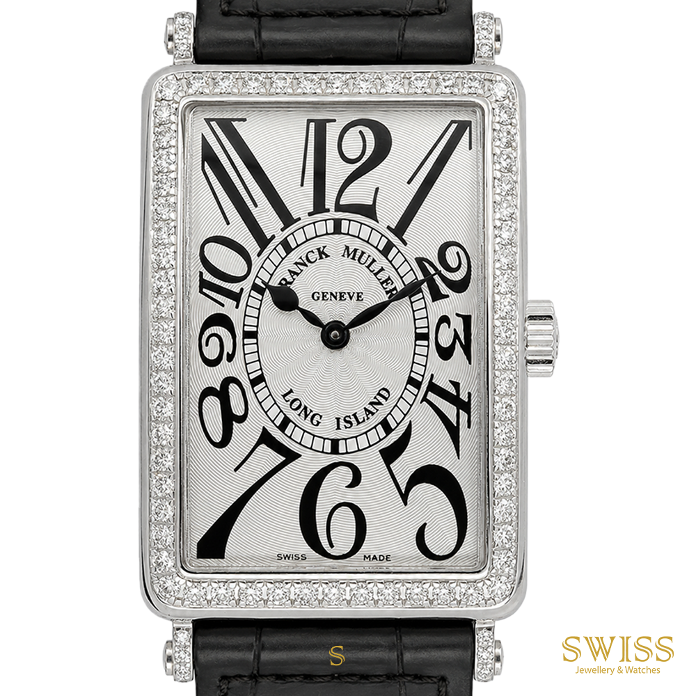 Franck Muller Long Island Diamond Bezel Silver Dial