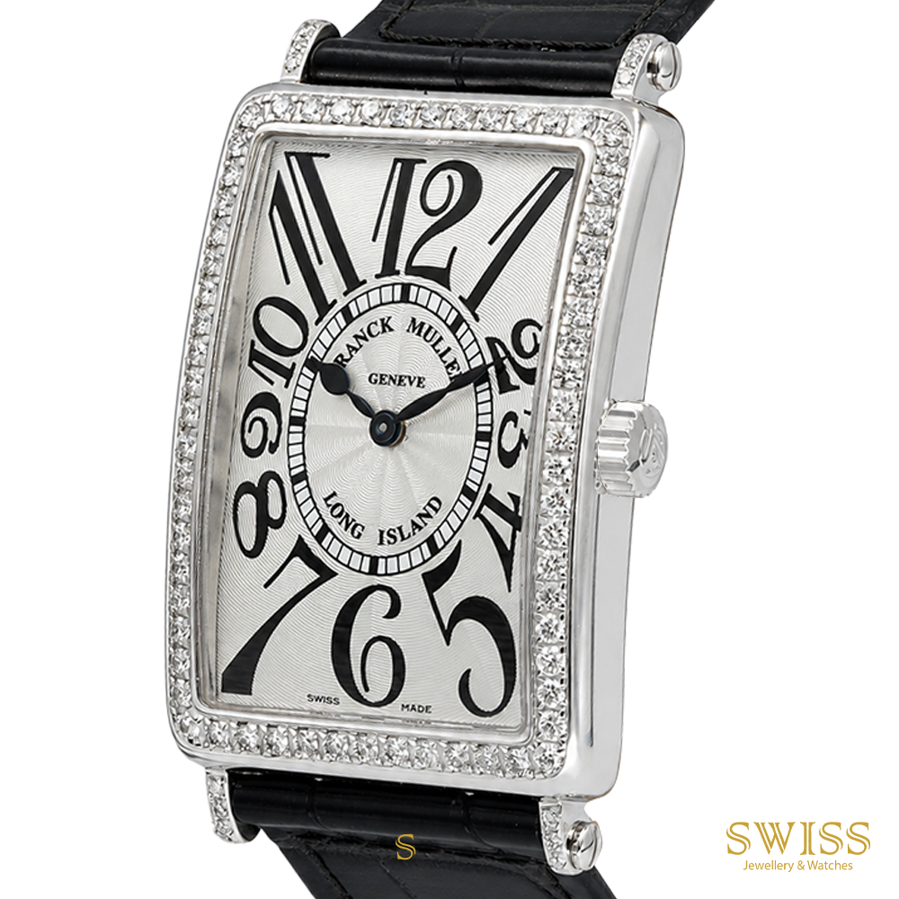 Franck Muller Long Island Diamond Bezel Silver Dial