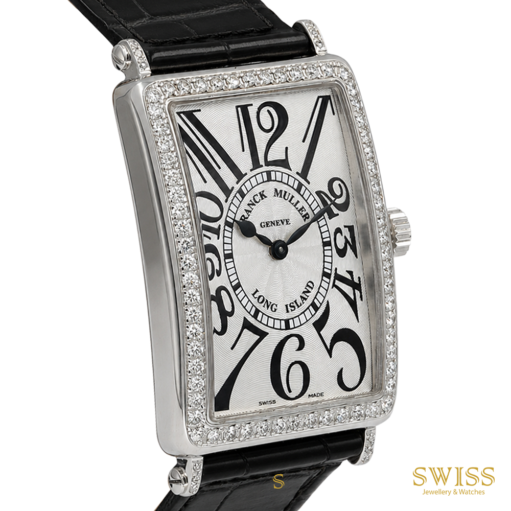 Franck Muller Long Island Diamond Bezel Silver Dial