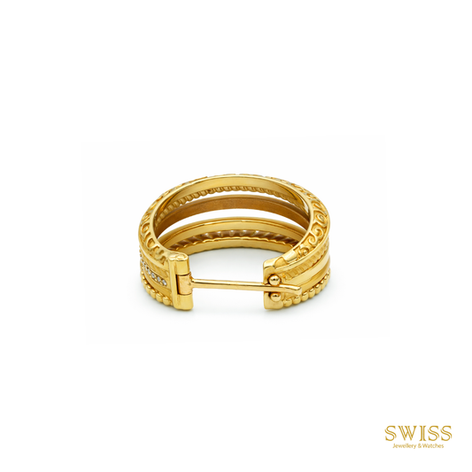 Carrera y Carrera Diamond Gold Hoop Earrings 1016597