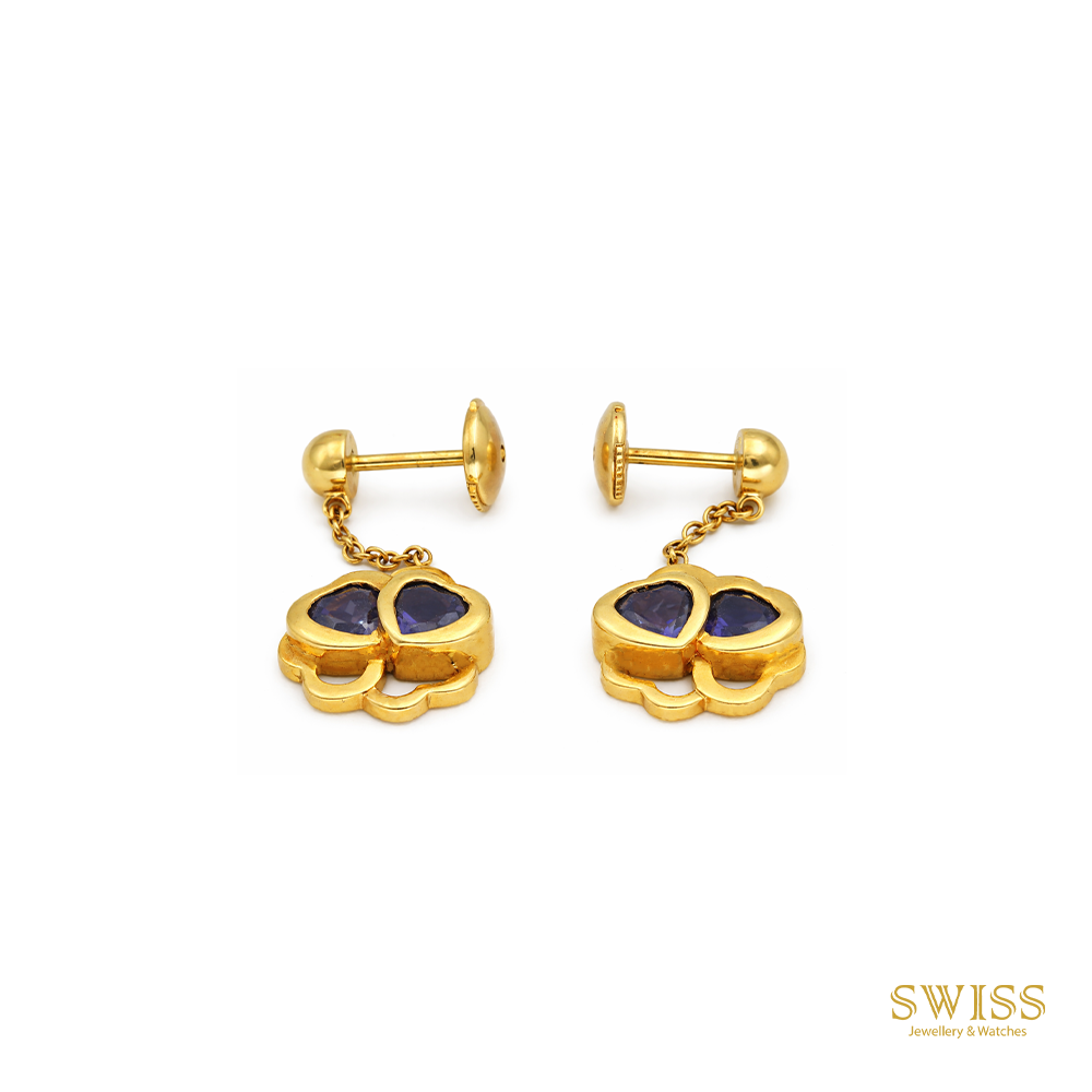Carrera y Carrera Sapphire Heart Drop Earrings 1016590