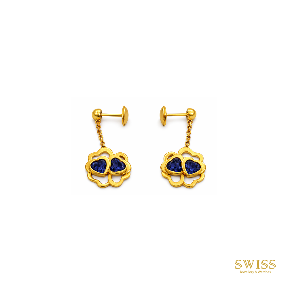 Carrera y Carrera Sapphire Heart Drop Earrings 1016590
