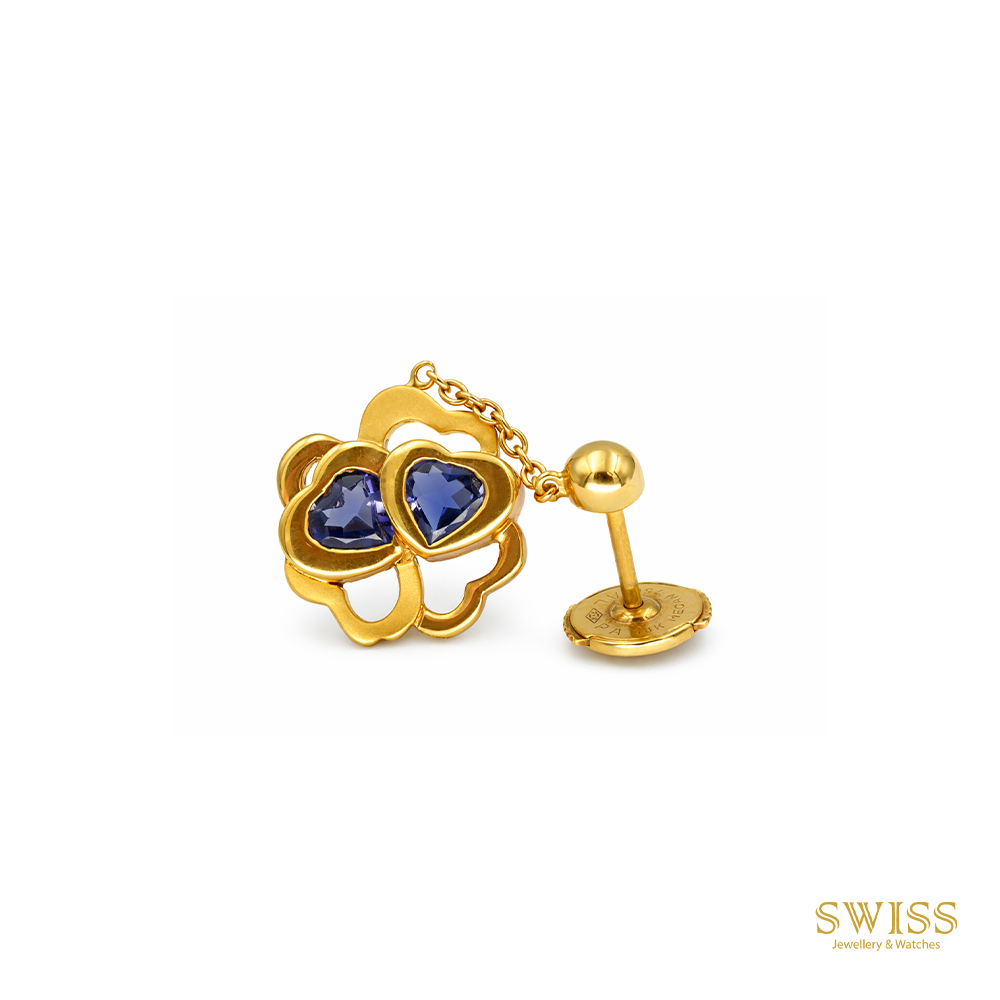Carrera y Carrera Sapphire Heart Drop Earrings 1016590