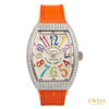 Franck Muller Vanguard Color Dreams Diamond Orange Strap