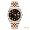 Rolex Datejust 36 Black Jubilee Anniversary Diamond Dial Everose Rolesor