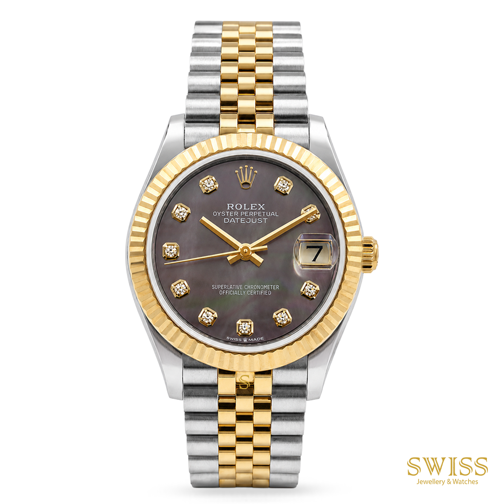 Rolex Datejust 31 Dark Grey Diamond Dial Two-Tone Jubilee