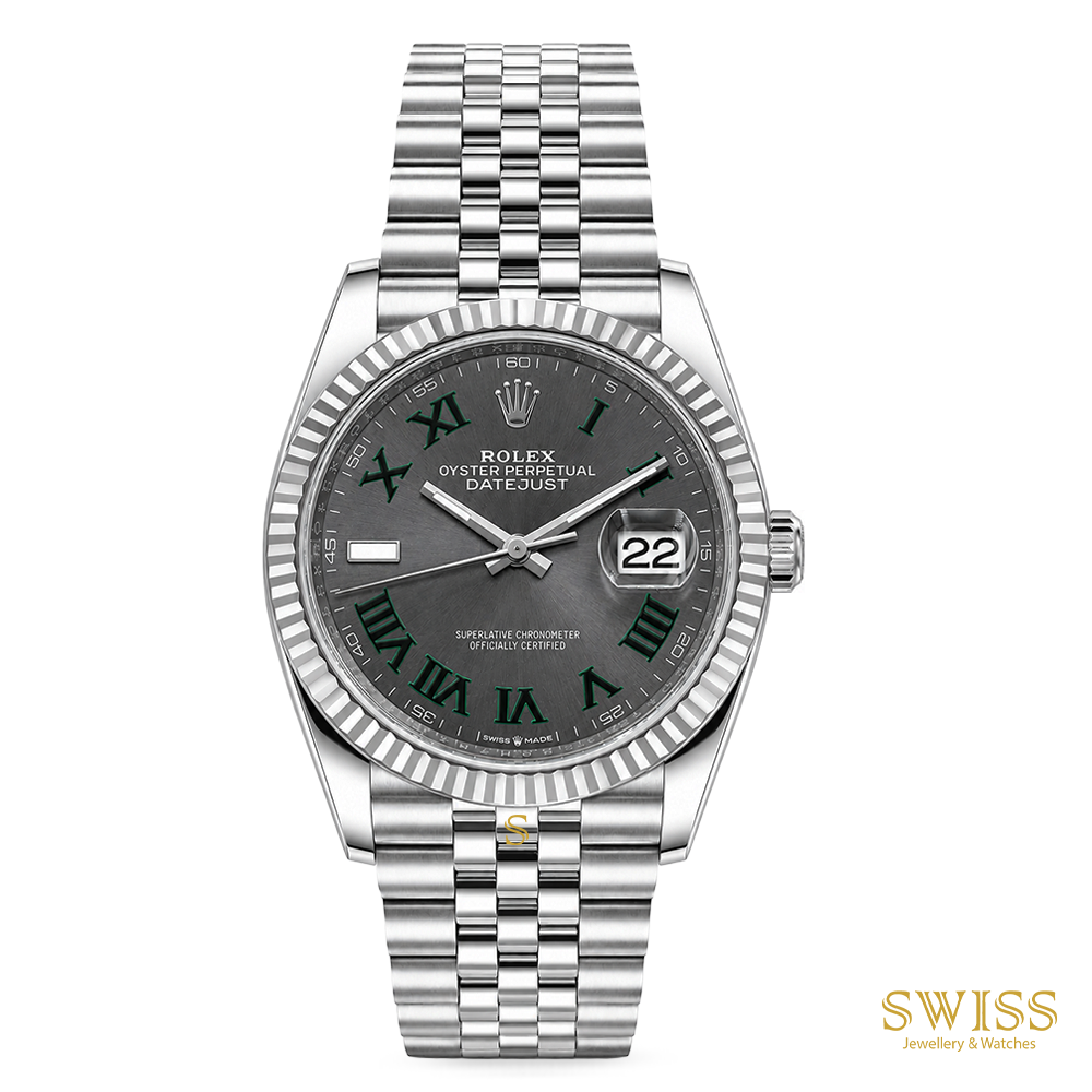 Rolex Datejust 36 Wimbledon Dial Oystersteel and White Gold