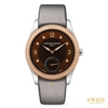 Frederique Constant Ladies Delight Pointer Date Diamond Bezel Chocolate Dial