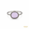 Pomellato Lavender Quartz Diamond Halo Ring