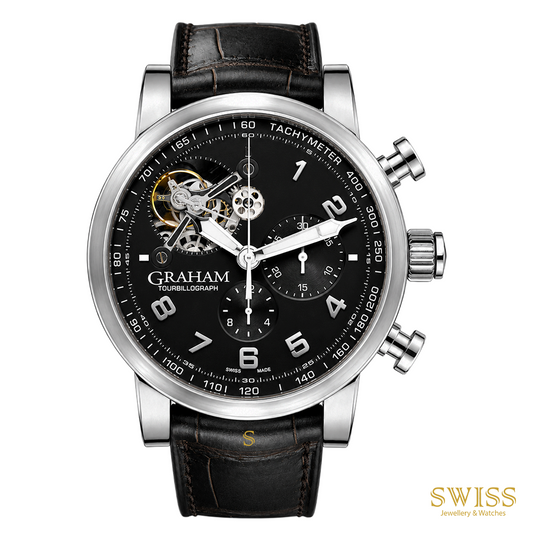 GRAHAM Silverstone Tourbillograph Black Dial Men's Watch