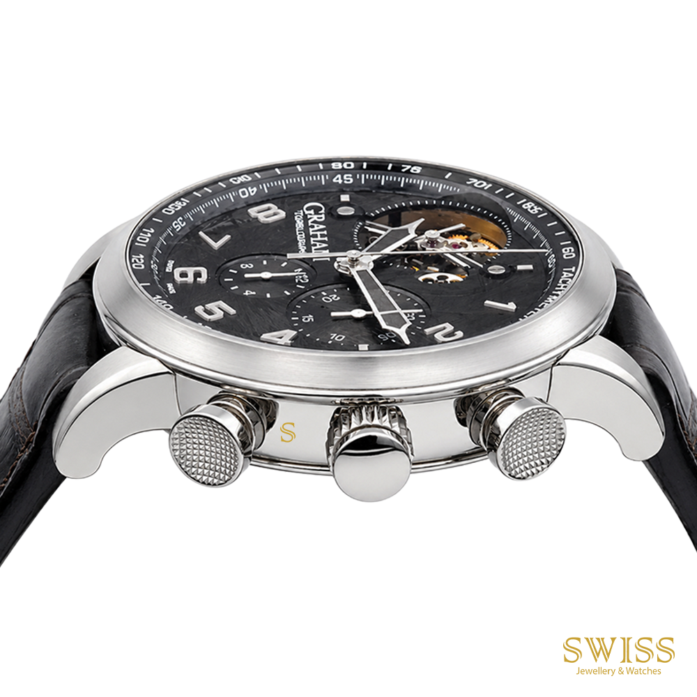 GRAHAM Silverstone Tourbillograph Black Dial Men's Watch