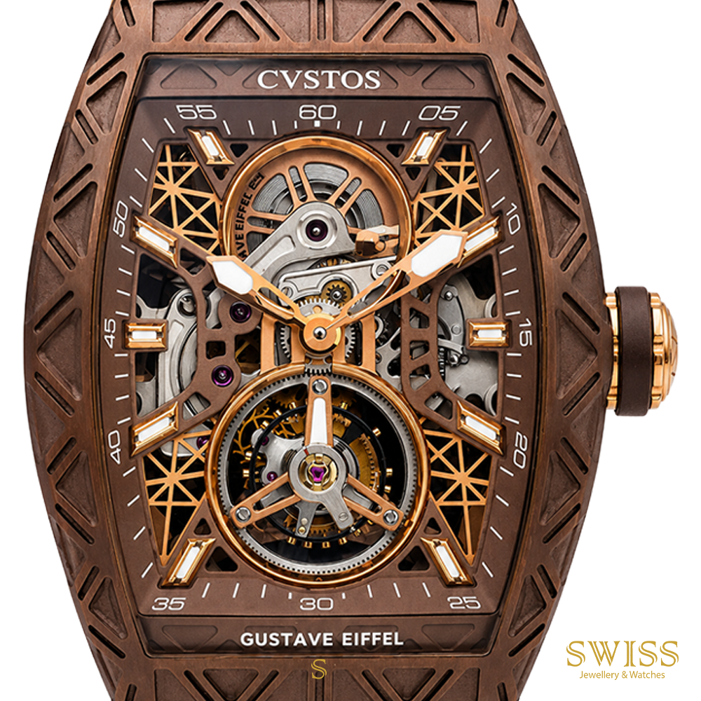 CVSTOS Challenge Tourbillon Gustave Eiffel Bronze Steel Skeleton Watch