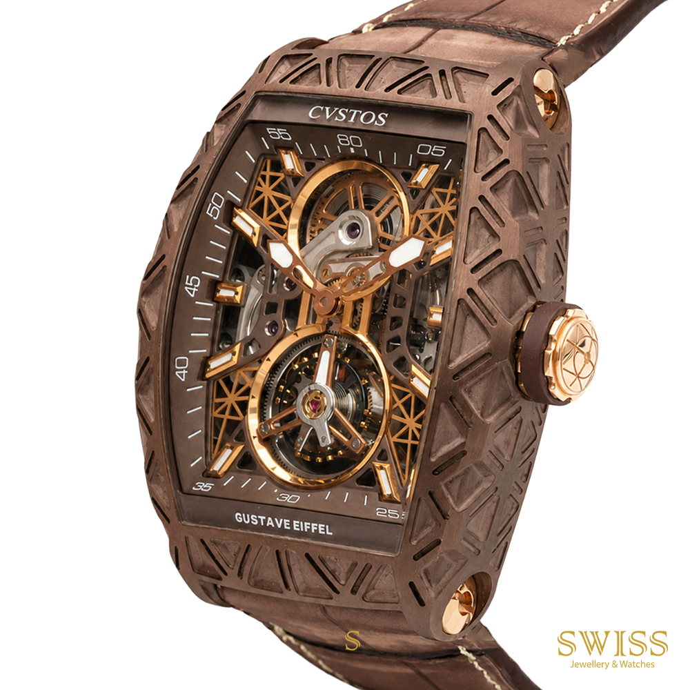 CVSTOS Challenge Tourbillon Gustave Eiffel Bronze Steel Skeleton Watch