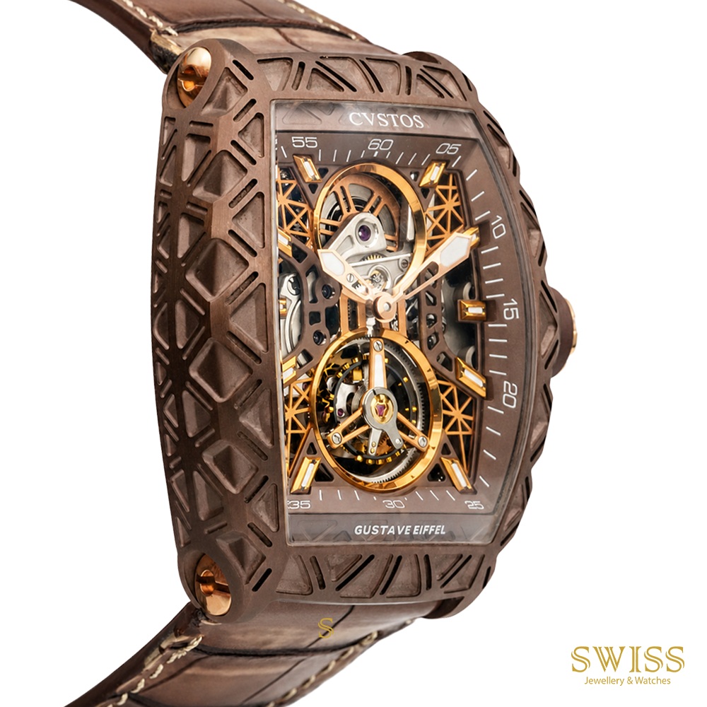 CVSTOS Challenge Tourbillon Gustave Eiffel Bronze Steel Skeleton Watch