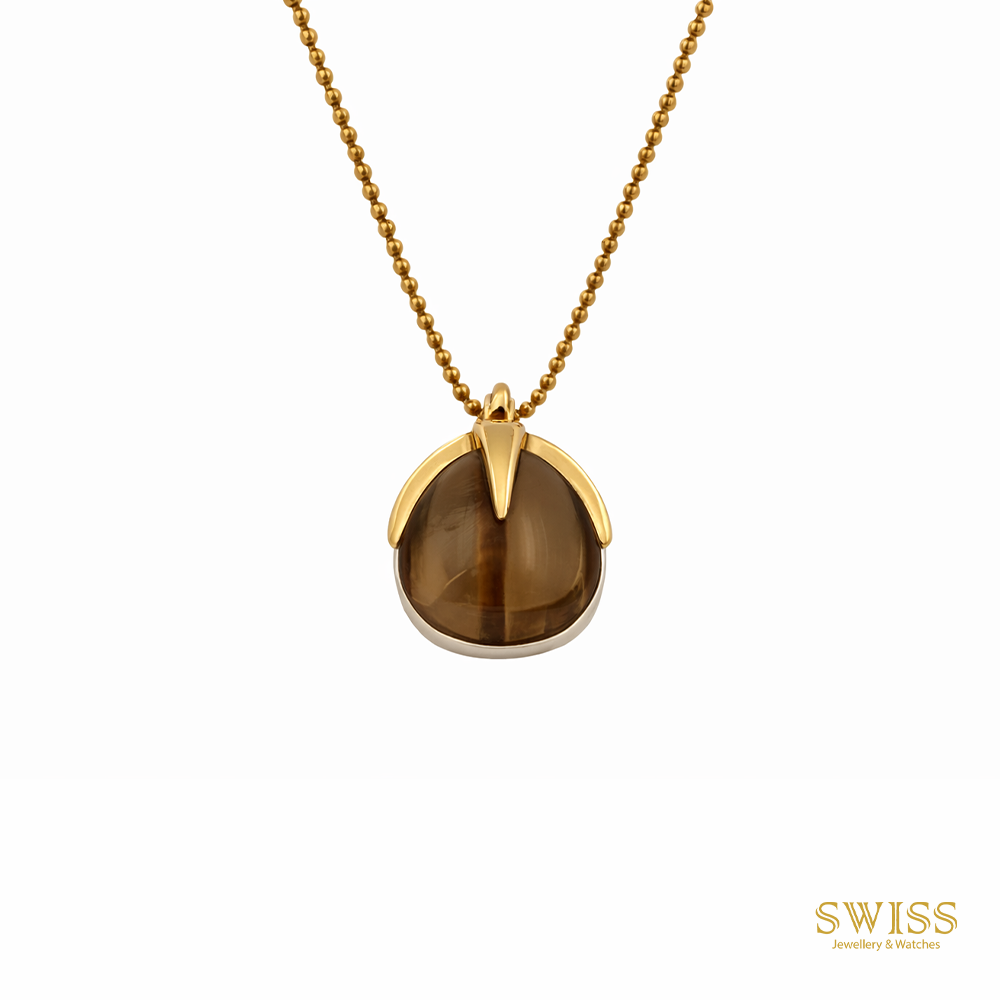 Pomellato Smoky Quartz Pendant Necklace 18K Gold