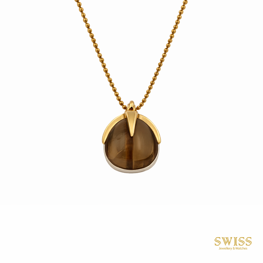 Pomellato Smoky Quartz Pendant Necklace 18K Gold
