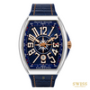 Franck Muller Vanguard Yachting 41 Blue Dual Time Watch
