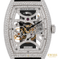 Franck Muller Cintrée Curvex Skeleton 18K White Gold Diamond Watch