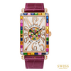 Franck Muller Long Island "Quatre Saisons" Rainbow Baguette 18K Rose Gold