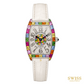Franck Muller Cintrée Curvex "Quatre Saisons" Rainbow Baguette 18K White Gold Watch