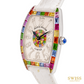 Franck Muller Cintrée Curvex "Quatre Saisons" Rainbow Baguette 18K White Gold Watch