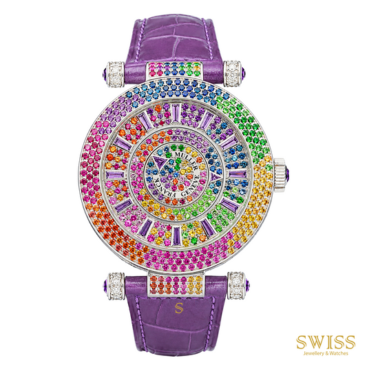 Franck Muller Double Mystery "Quatre Saisons" 18K White Gold Rainbow Watch