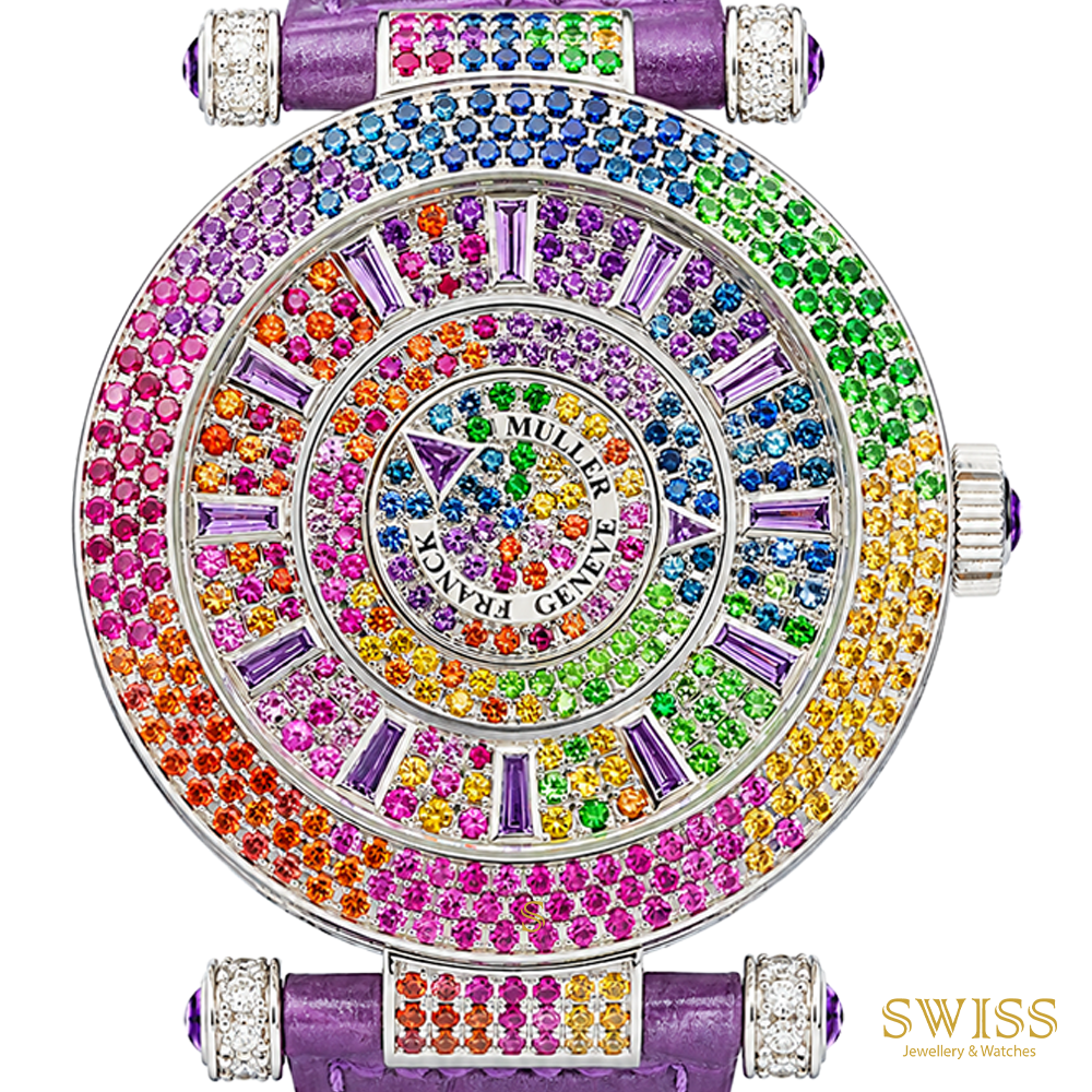 Franck Muller Double Mystery "Quatre Saisons" 18K White Gold Rainbow Watch