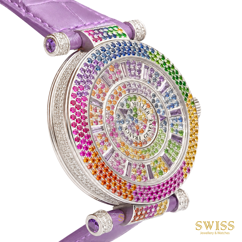 Franck Muller Double Mystery "Quatre Saisons" 18K White Gold Rainbow Watch