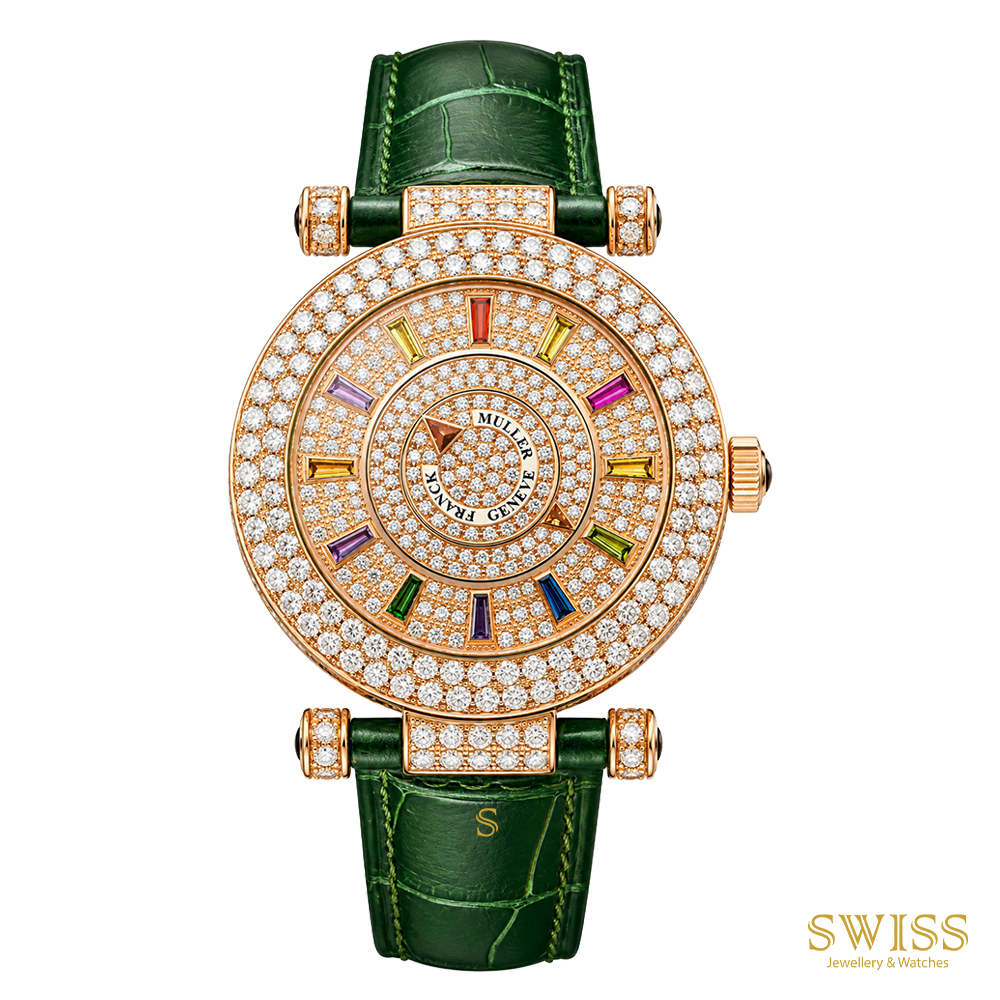 Franck Muller Double Mystery "Color Dreams" 18K Rose Gold Diamond Watch