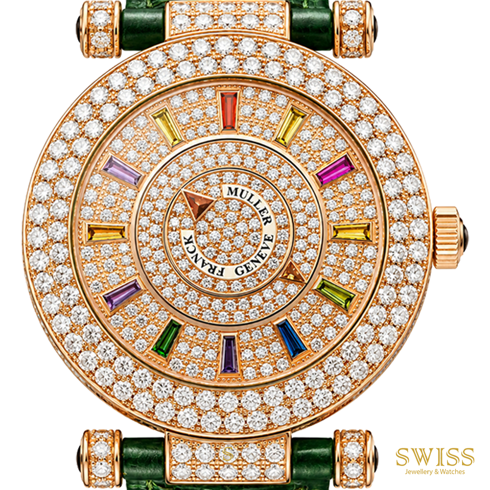 Franck Muller Double Mystery "Color Dreams" 18K Rose Gold Diamond Watch