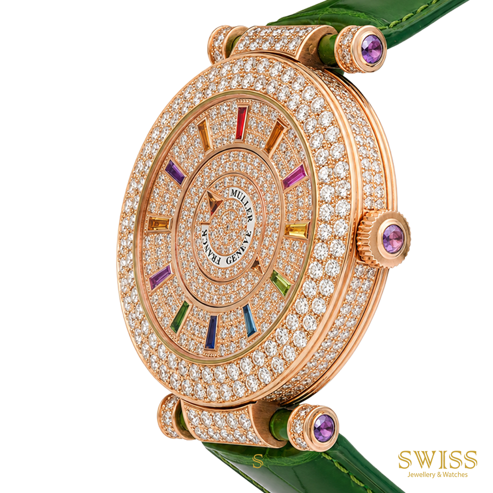 Franck Muller Double Mystery "Color Dreams" 18K Rose Gold Diamond Watch