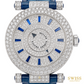 Franck Muller Double Mystery 18K White Gold Diamond & Sapphire Watch